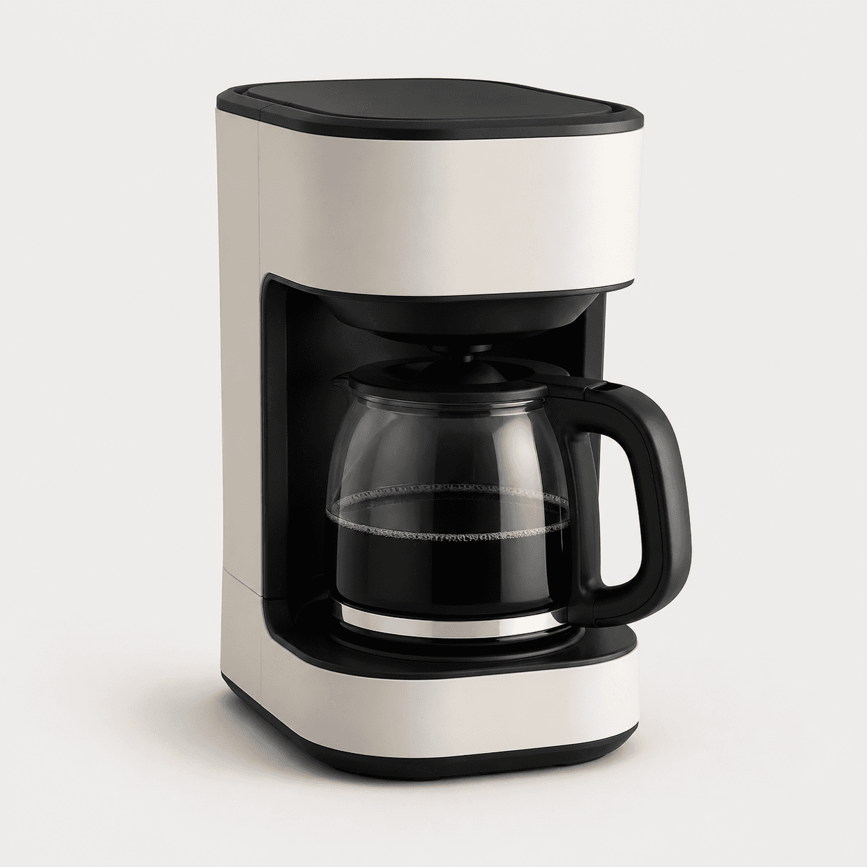Compact Drip Coffee Maker with Glass Carafe